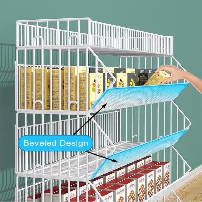 5-Tier Slanted Rolling Retail Display Rack with Locking Wheels | Heavy-Duty Metal Snack & Chip Display Stand for Grocery Stores, Supermarkets, Bakery | Space-Saving Store Organization Shelf