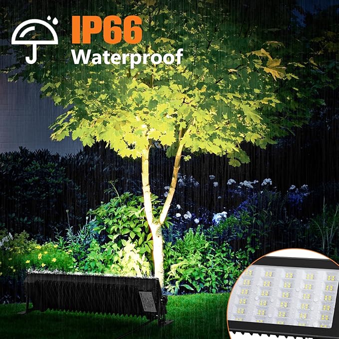 2 Pack LED Shop Lights, 15600LM 6000K Super Bright IP66 Waterproof LED Flood Light for Workshop, Garage, Shop