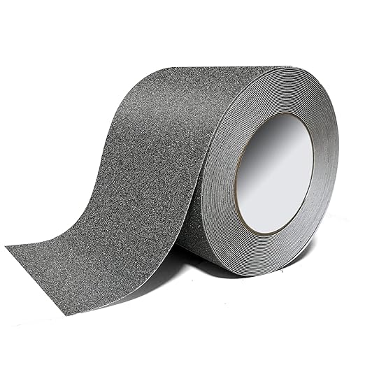 Anti Slip Tape for Stairs, 4 Inch x 35Ft Heavy Duty Grip Tape High Adhesive Waterproof Non Slip Stair Treads Tape for Outdoor Indoor Skateboards Steps Stairs Ramps Traction Tread-Grey
