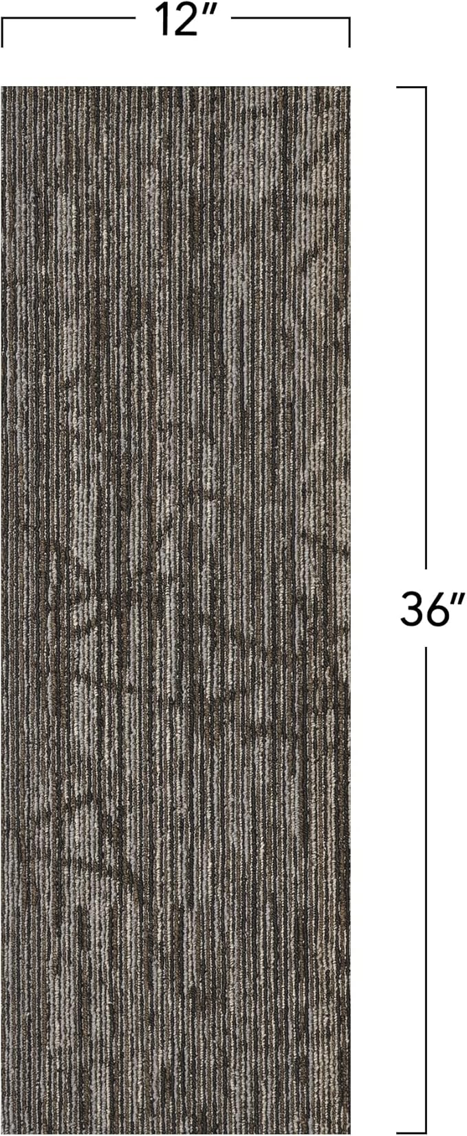 Mohawk Advance 36" x 12" Berber (Loop pile), 0.11" Pile Height, Carpet Tile, PET Fiber, New Shoes Color, (24 Tiles), (72 sqft/carton)