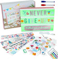 BONNYCO Cinema Light Box A4 Rose Gold 16 Colors with 400 Letters and Emojis, 10 Premium Cards, Remote Control and 2 Markers. Led Light Up Sign, Novelty Gifts for Women. Gifts for Girls Christmas