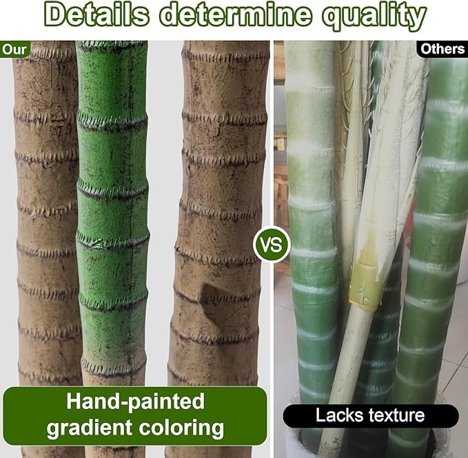 Large Artificial Palm Tree Big Faux Tropical Trees Indoor Outdoor Realistic Floor Plants Tall Fake Plant for Home Living Room Office Decor Porch Outside Patio arboles para Modern Farmhouse decoracion