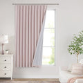 Vision Home Soft Pink Pinch Pleated Full Blackout Curtains Linen Blended Room Darkening Window Curtains 72 inch for Living Room Bedroom Thermal Insulated Pinch Pleat Drapes with Hooks 60" Wx72 Lx1