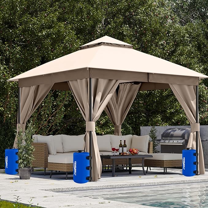 Canopy Water Weight Bag,176 LBS Gazebo Tent Water Weights Set of 8 Leg Weights for Carport, Pop Up Canopy,Tent,Gazebo,Blue
