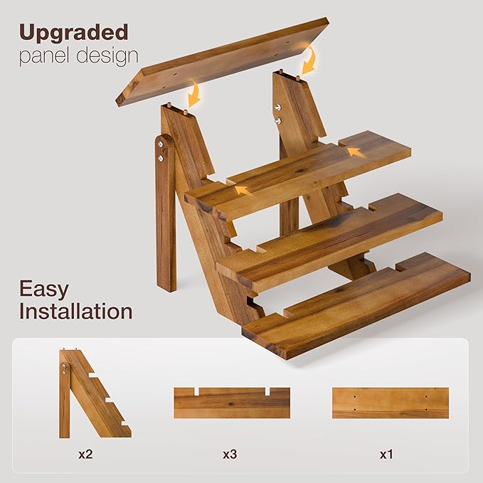 Acacia Wood Cupcake Display Stand - 4 Tiered Riser for Vendors Organizer - Wooden Cupcake Cookie Stands for Dessert Decorative Tables - Appetizer Serving Shelves Farmhouse at Party Wedding