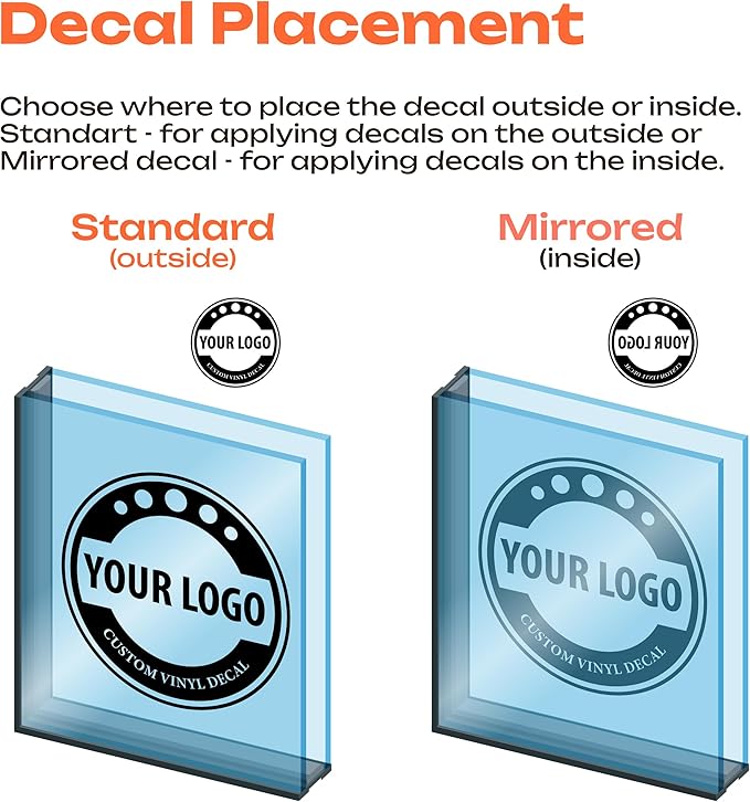 Custom Business Decals Stickers Vinyl - Personalized Logo Decal Vinyl Signs - Customized Window Decal with Logo - Waterproof Custom Stickers for Business, Home, Office