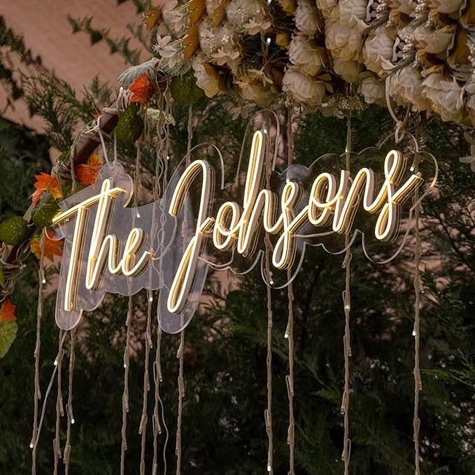 Custom Neon Sign for Wedding, Custom Neon Signs Personalized Wall Decor, Name Sign for Birthday, Party, Bedroom, Bar, Shop, Salon