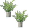 2 Pack Small Fake Plants Potted Artificial Plants Indoor for Home Decor Office Room Farmhouse Indoor Table Bathroom Decor