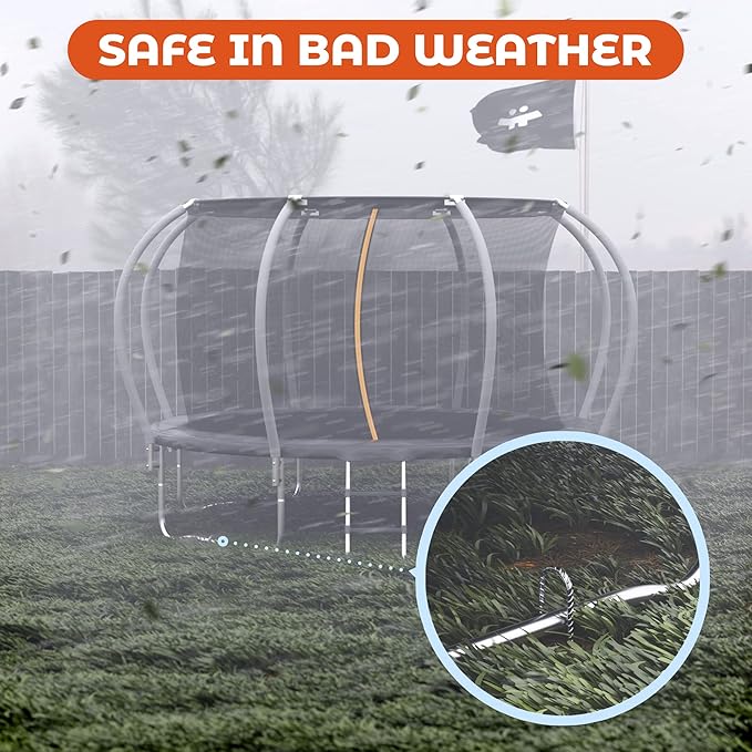 Happin® 12 Inch Heavy Duty Ground Anchors, Garden Stakes U Hook, Tent Stakes Heavy Duty, Chain Link Fence Anchors, Ground Anchors Screw in, Yard Stakes, Galvanized Steel, (8 Pack, Silver)