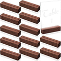 Zonon Wood Place Card Holders - Table Number Stands for Wedding Party Events (Walnut Color, 4.6 x 1.1 x 0.9 Inch)
