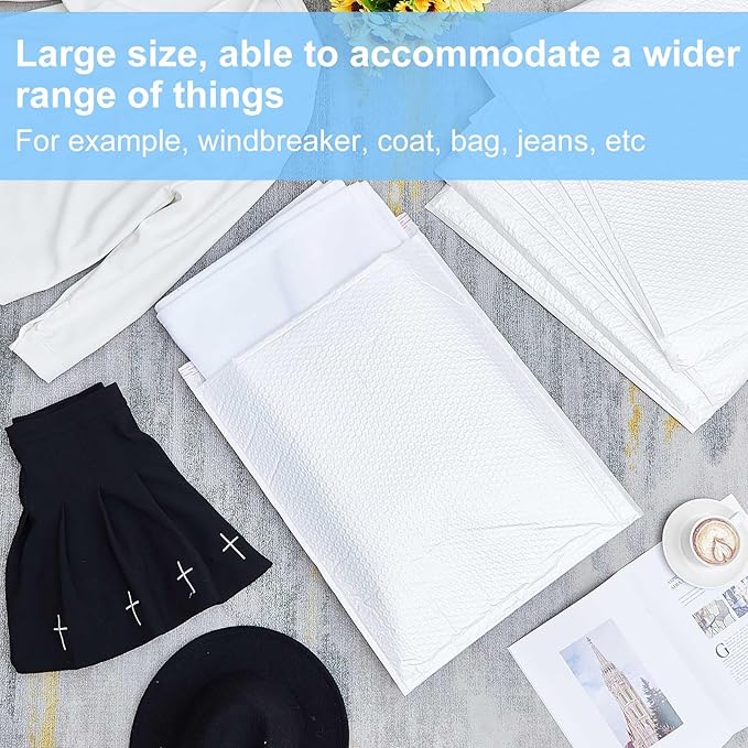 Ireer 15 Pack Extra Large 14 x 19" Bubble Mailers Poly Padded Envelopes Cushioned Mailing Envelopes Bubble Padded Mailers Self Adhesive Waterproof Shipping Bags for Business Christmas Gift Packaging