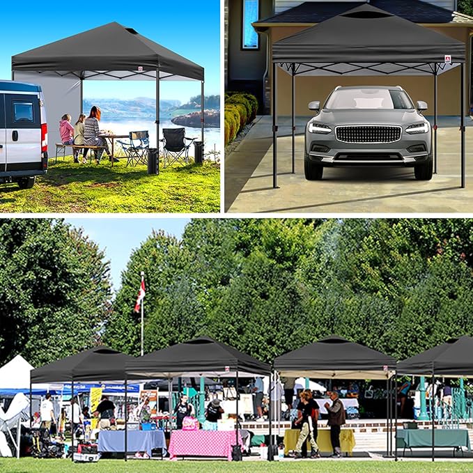 10x10 Pop Up Canopy Tent,10X10FT (Black, 10x10FT)