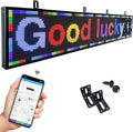 P10 Scrolling Programmable Led Sign For Business Custom Banner Advertising Outdoor Open Digital Led Display Screen Message Board Wifi Control High Brightness Neon Sign 77"X14"