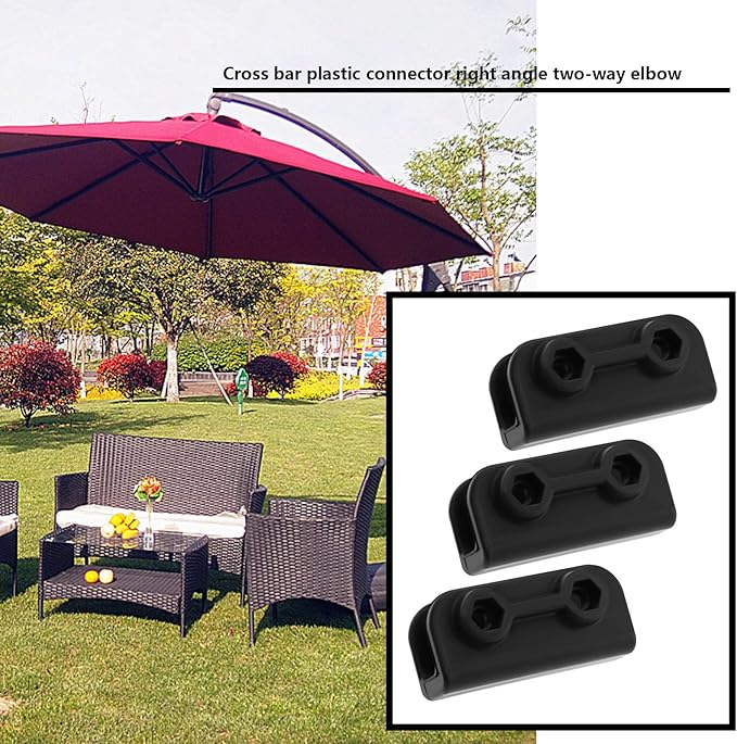 4Pcs Rectangular Bracket 2-Way Pop-up Gazebo Connector Tent Pole Connector Support Rod Connection for Canopy Gazebo Tent Outdoor Equipment