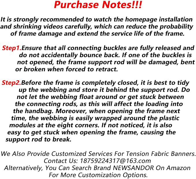 Portable Collapsible Pop Up Trade Show Display Backdrop Stand, A Folding Tension Fabric Holder For Tradeshow Booth Exhibition Wedding Conference Party Event 7.5x7.5FT(Frame Only)