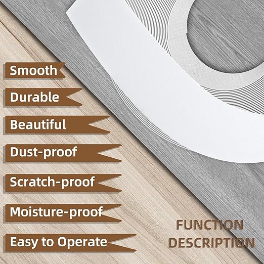GSCIT Club White Edge Banding, 1 1/2 inch x 50ft Melamine Edge Banding with Hot Melt Adhesive Preglued Cabinet Edge Banding Flexible White Veneer Edging