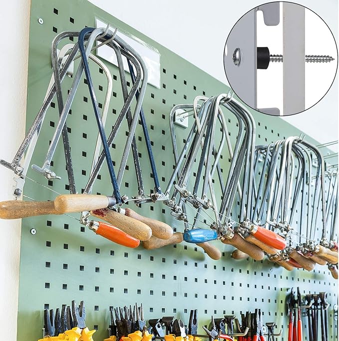 Hotop Pegboard Spacers Mounting Kit, Magnetic Pegboard Includes Screws, Spacers and Washers for 1/8-Inch and 1/4-Inch (48)