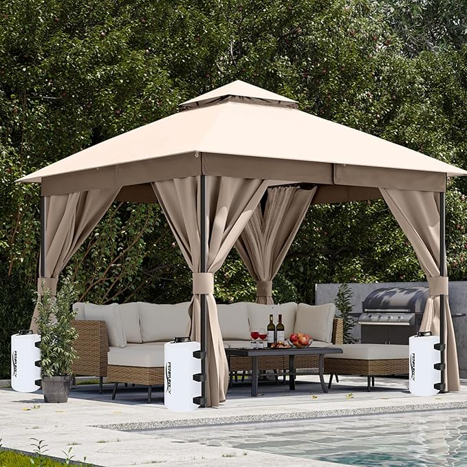 Canopy Water Weight Bag,176 LBS Gazebo Tent Water Weights Set of 8 Leg Weights for Carport, Pop Up Canopy,Tent,Gazebo,White