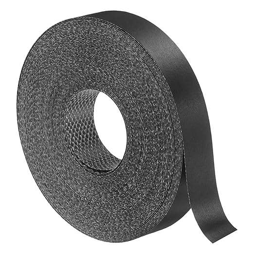 uxcell Black Edge Banding Tape, 7/8 Inch x 50ft Pre-Glued Flexible Veneer Edge Edging Strips Wood Tape for Cabinet Repair and Furniture Restoration