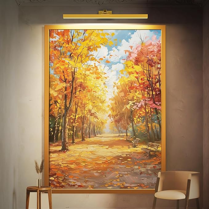 Picture Lights for Wall, Battery Operated Picture Light 24in Gallery Light for Paintings CCT Dimmable Recharging Battery Wall Light with Remote Control for Living Room Gallery Dartboard