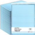 Light Blue 10x13 Inch Poly Bubble Mailers |Self Seal Padded Envelopes for Thick books | Cushioned Bubble Mailer | Usable Size 9.5x13 Inch | Waterproof Lightweight Mailing Shipping Bags | 100 Pack Bulk