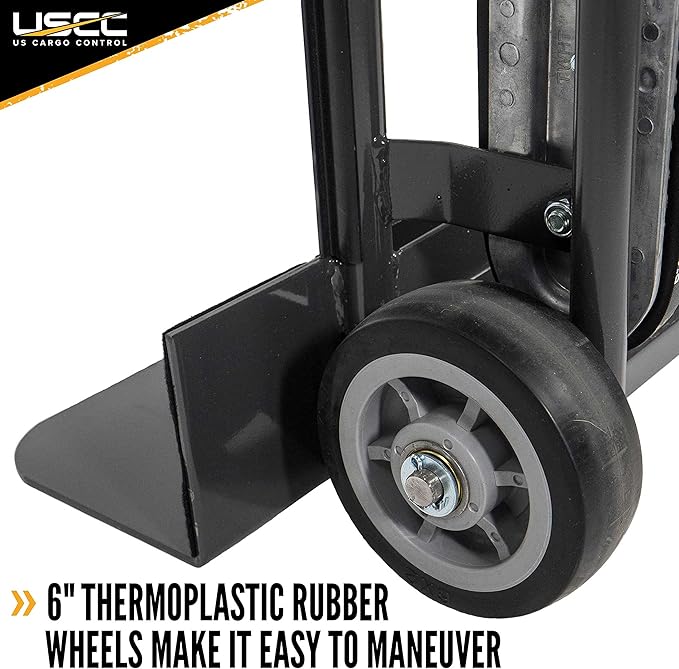 US Cargo Control Appliance Trucks (16-Pack) - Industrial Steel Appliance Hand Truck, 1,200 LBS. Capacity, with Double Auto Recoil Strap Systems & Stair Climbers - Heavy Duty Appliance Dolly