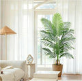 Artificial Palm Tree 5FT Artificia Plants Indoor Fake Tree Tropical Fake Plam Trees Areca Floor Plant in Black Pot with 13 Trunks & Real Bark Design Faux Palm Plant for Outdoor Home Room Decor