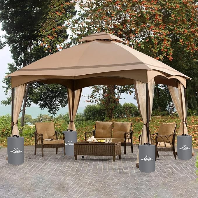 Canopy Water Weight Bag,440LBS Water Tent Weights Set of 8 Leg Weights for Pop Up Canopy,Canopies,Tent,Gazebo,Gray