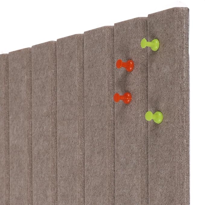Large Felt Bulletin Board 35x47 Inch, 12pcs Peel and Stick Felt Wall Tiles Modern Push Pin Board for Wall Organization