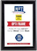 DisplaysMarket 8.5x11 Snap Frame for Wall Mount, Opti Frame, 1 inch Profile- Black, 1000