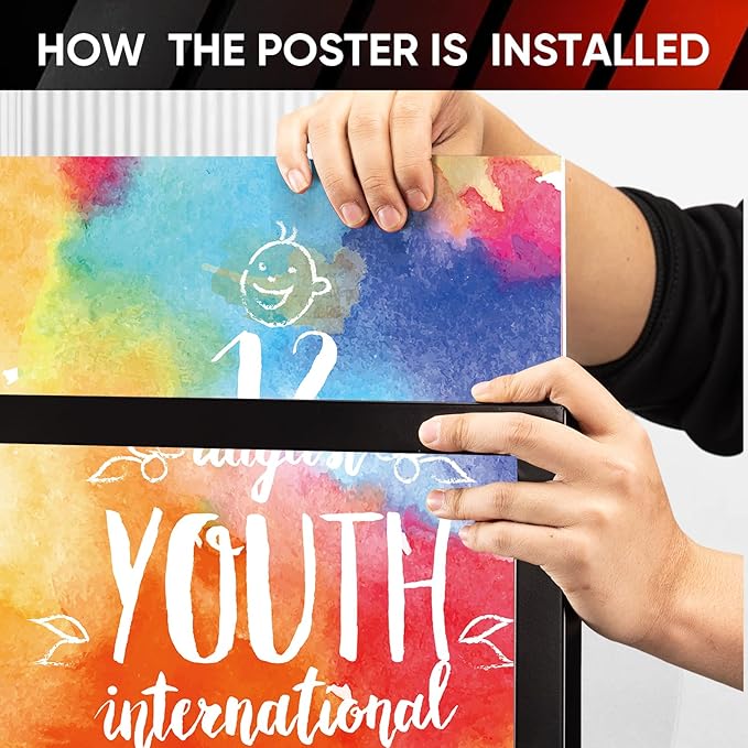 Sign Holder Stand, heavy Duty Pedestal poster for display,18×24 inch slide-in double sided banner poster floor sign holder for indoor Display (18×24)