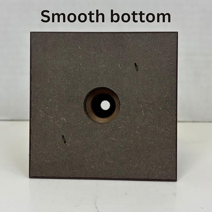 Display Base Pedestal Cherry Finish with 5/16" Center Hole – Square Stand Blank for Trophies, Figurines, 3D Prints, DIY Projects – Available in Multiple Sizes (5 1/2"Lx5 1/2"Wx4"H)