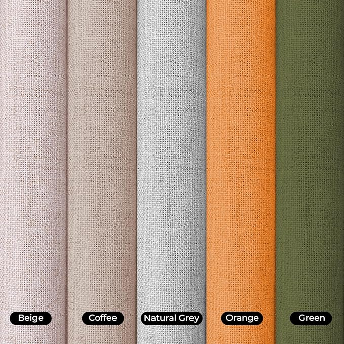 Faux Linen Semi Sheer Divider Curtain with Flexible Track, Extra Wide 1 Panel Light Filtering Privacy Curtain for Patio Sliding Glass Door or Room Divider, Living Room Bedroom, Natural, W72xL96