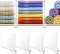 4 Pack Clear Acrylic Shelf Dividers for Closet Shelf Organizer of Bedroom Kitchen Office Bathroom Organizer for Clothes Books Hats and Handbags