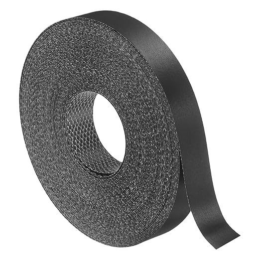 uxcell Black Edge Banding Tape, 3/4 Inch x 50ft Pre-Glued Flexible Veneer Edge Edging Strips Wood Tape for Cabinet Repair and Furniture Restoration