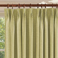 Textured Linen Pencil Pleated 100% Blackout Curtains for Bedroom/Living Room Blackout Curtains 120 Inches Long, Energy Saving Window Treatment Curtains,52Wx120Lx2,Lemon