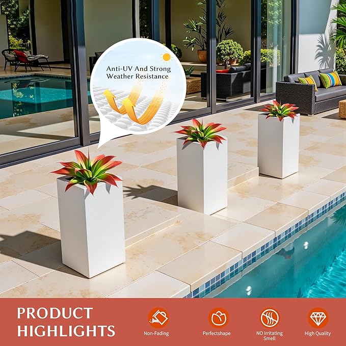 Artificial Agave Plants,Large UV Resistant Fake Agave Planters 12" for Indoor and Outdoor Decorating Tropical Plant Succulents Greenery Indoor Decor (2Pack, Red)