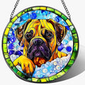 8″ Stained Glass Window Hanging Ornament, Bullmastiff Dog Stained Glass Suncatcher Ornament, Sun-Catcher Window Decor | Pet Lover Gifts, Gifts for Dog Lovers