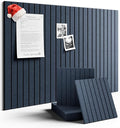 Large Felt Bulletin Board 36" x 24" Cork Board Alternative-6 Pack with 40 Safe Removable Adhesive Tabs, Cork Boards for Walls Cork Board for Home Office Classroom Pin Board-Navy Blue