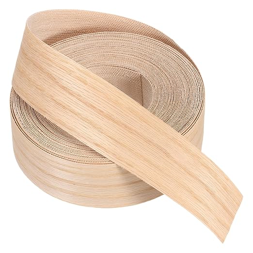 PATIKIL Red Oak Edge Banding, 2 in x 49.2 ft Wood Veneer Tape, Pre-glued Flexible