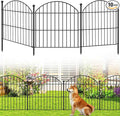 Decorative Garden Fence 24in (H) x20ft (L), 10 Pack No Dig Fence Animal Barrier for Dog, Arched Flower Bed Edging, Wire Border Panel Fencing for Yard Patio Outdoor Decor