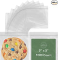 5 x 5 Inch Resealable Plastic Bags 1000 Pack — Clear Reclosable Snack Bags with Zipper Seal Top for Treats, Crafts, Small Parts, Storage