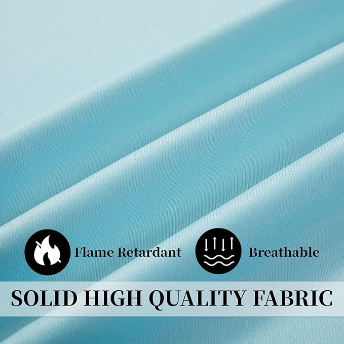 Cniuyhi 15x8ft Hospital Curtains with Grommets Medical Privacy Fire Retardant Hospital Curtains for SPA Lab Clinic Room Divider (1 Panel, Blue, 15x8ft)
