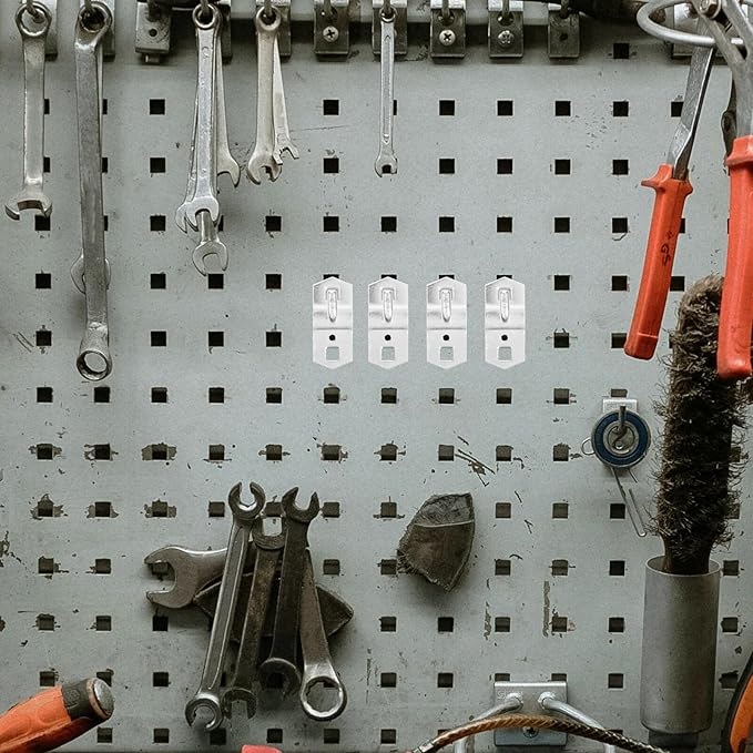 10pcs Heavy Duty Pegboard Hooks Metal Tool Hooks for Garage Wall Hanging Kit for Workshop Storage Versatile Pegboard Organizer Set for Tools and Crafts