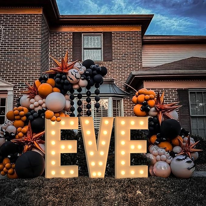 Marquee Letters 4 Feet Tall, 4FT Large Light up Letters V, Big Sign V with Warm White Light for 15th XV Birthday Wedding Proposal Engagement Graduation Party Backdrop Decorations