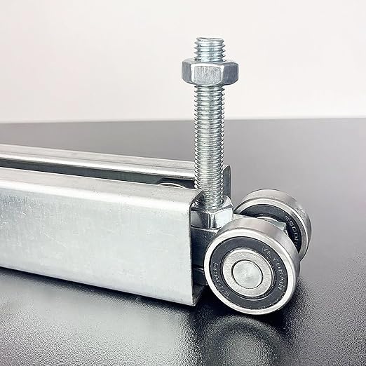 4 Wheel Trolley Assembly Roller Trolley Silent M10 Bolt for use with 1-5/8" Wide and All 1-5/8" or Taller Strut Channel 2Pcs