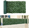 TANG 58"x156" Faux Ivy Privacy Fence Screen Roll- 1Pc Artificial Leaf Fences Greenery with 130 GSM Mesh Panel,Outdoor Green Wall Chain Link Fence Covering for Balcony Backyard Patio, Ivy