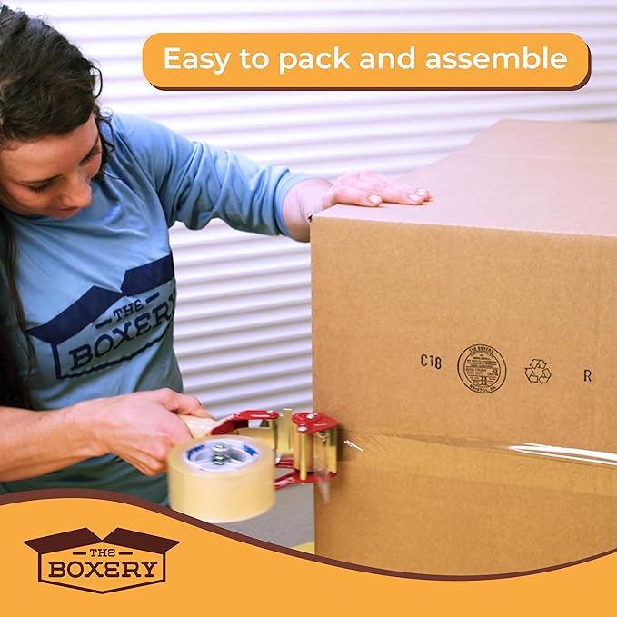 The Boxery 9"x7"x5" Brown/Kraft Corrugated Cardboard Shipping Boxes 100-Pack | Mailing, Packing, Moving & Storage for Business/Home – Durable - Eco-Friendly, Recyclable - Made in the USA