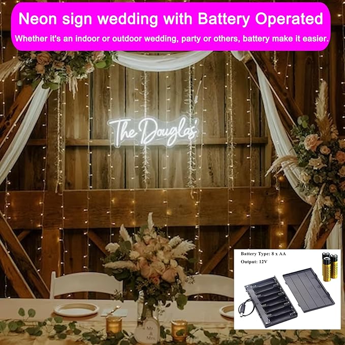 Custom Neon Sign, 2026 Xmas Present LED Lighted Neon Name Logo Sign Personalized for Bedroom Wall Decor, Illuminated Neon Light Sign Customizable for Home Birthday Wedding Party Bar Business (16-60")