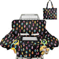 Shopping Cart Cover for Baby 2-in-1 High Chair Cover with Safety Harness Multifunctional Indian Colorful Feathers Cart Covers for Babies Soft Padded Grocery Cart Cover for Baby Boy Girl